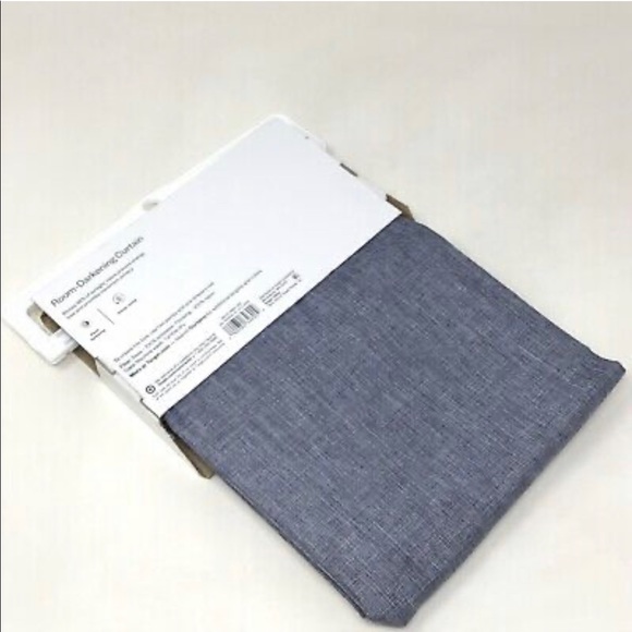 Pair of Room Essentials Navy Thermal Room Darkening Curtains 2 Panels - Picture 2 of 3